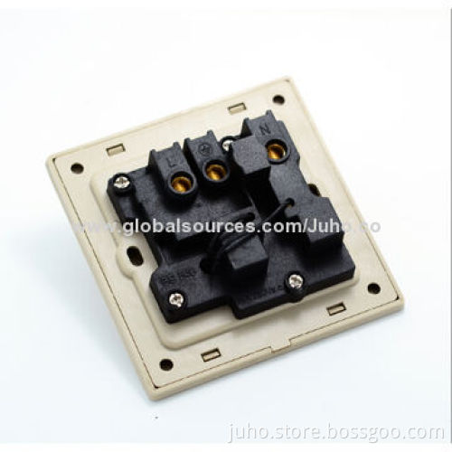 15A multiple socket wall sockets, 1 Gang with red light, electric switch & socket